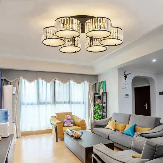 Modern Black Pendant Lights Led Crystals Lamp Fixtures For Study Kids Bedroom Kitchen Dining Room