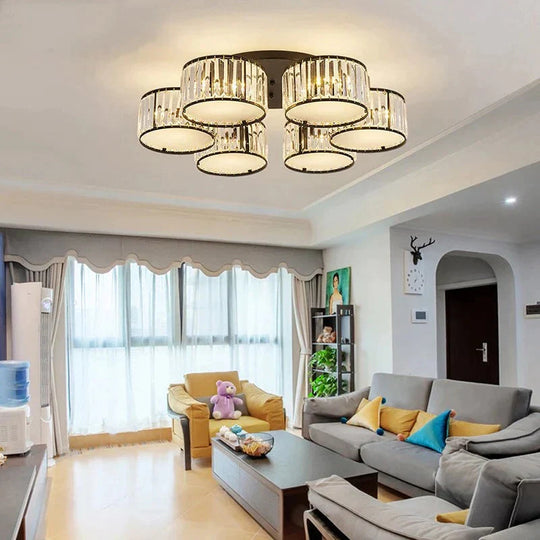 Modern Black Pendant Lights Led Crystals Lamp Fixtures For Study Kids Bedroom Kitchen Dining Room