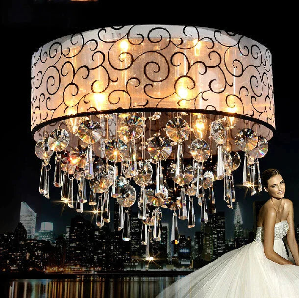 Modern Crystal Pendant Lights For Living Room Luminarias Para Sala Plafon Led Lamp Fixtures Bedroom