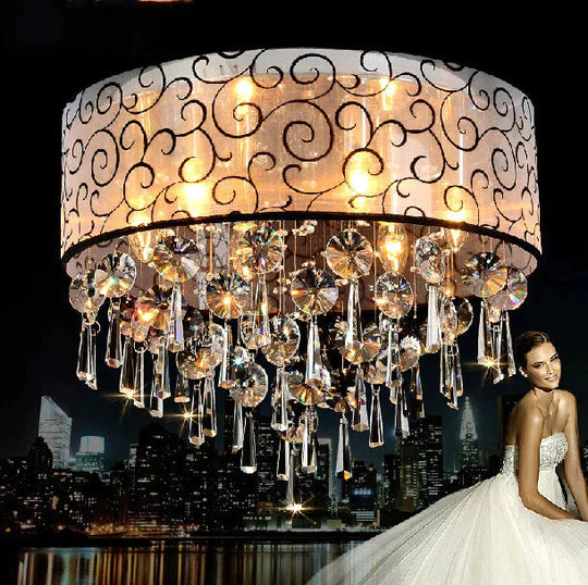Modern Crystal Pendant Lights For Living Room Luminarias Para Sala Plafon Led Lamp Fixtures Bedroom