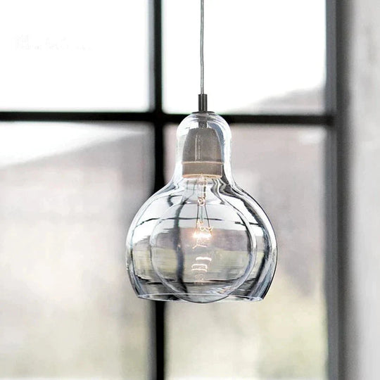 Modern Loft Cord Pendant Lights Clear Glass Lampshade Celling With E27 Retro Edison Bulb Indoor