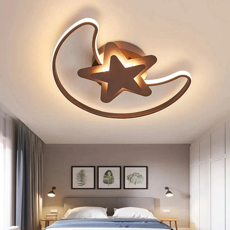 Acrylic Kids Led Ceiling Lights For Study Room Moon Stars Lightin Fixtures Lampe Plafond Home 10 -