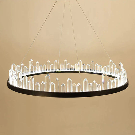 Crystal Round/Rectangle Chandelier Pendant Light