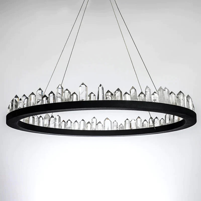 Crystal Round/Rectangle Chandelier Pendant Light