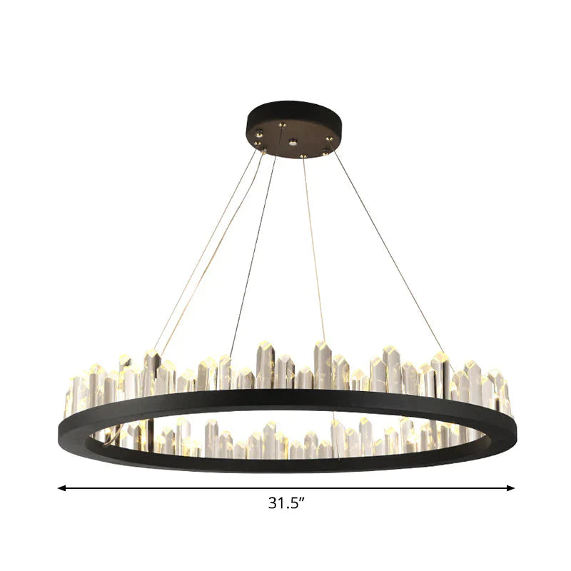 Crystal Round/Rectangle Chandelier Pendant Light