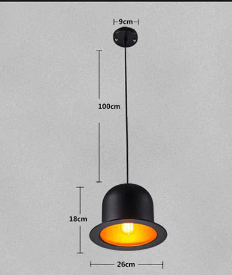 Simple Modern Personality Gentleman Hat Aluminum Chandelier Restaurant Bar Stair Bedroom Bedside