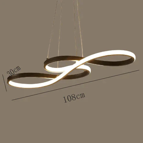 Led Restaurant Chandelier Modern Minimalist Creative Office Light In The Bedroom Coffee Shop Study