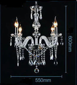 Bedroom Living Room Lamp Hotel European - Style Crystal Restaurant Chandelier Creative Lamps 4