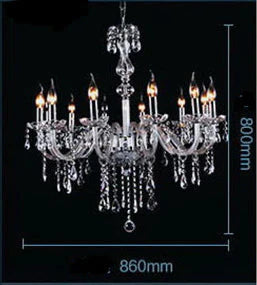 Bedroom Living Room Lamp Hotel European - Style Crystal Restaurant Chandelier Creative Lamps 12