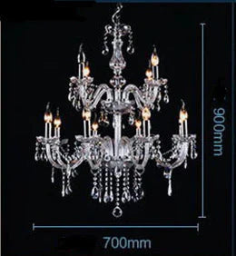 Bedroom Living Room Lamp Hotel European - Style Crystal Restaurant Chandelier Creative Lamps 12