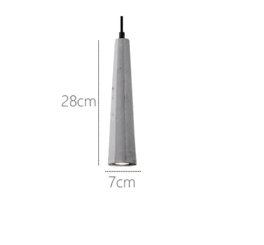 Simple Modern Creative Personality Bar Dining Room Bedside Single Three Cement Chandelier B / 1