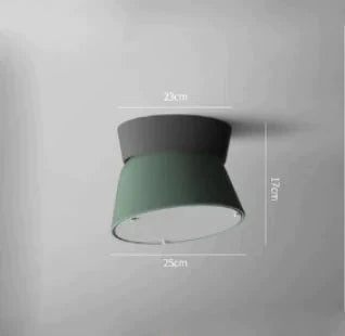 Simple Modern Living Room Light Bar Bedroom Study Color Macarone Ceiling Green / Dia25Cm White Light