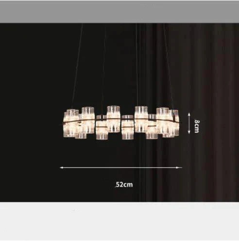 Modern Bedroom Living Room Dining Lamp Creative Personality Simple Ring Chandelier As Show / 16