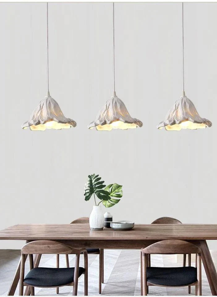 Retro Creativity Withered Lotus Leaf Branch Lamp Village House Decorative Chandelier Engineering