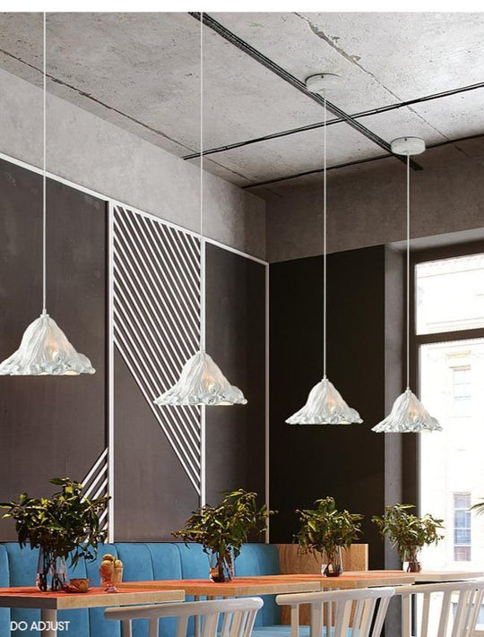 Retro Creativity Withered Lotus Leaf Branch Lamp Village House Decorative Chandelier Engineering