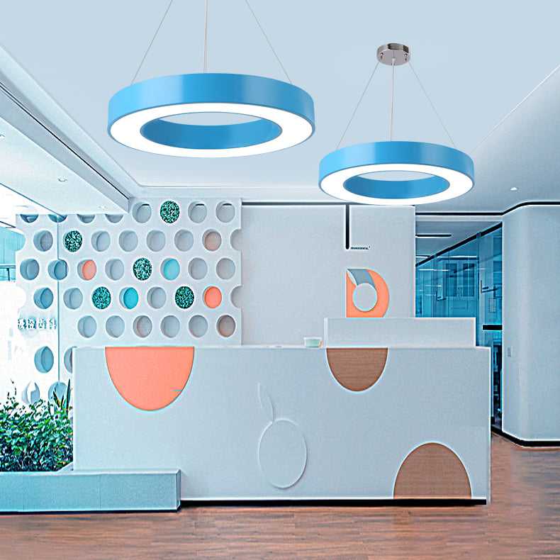 Alsafi - Modern Adjustable Metal Drum Pendant Light For Play Room Integrated