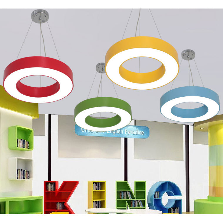 Alsafi - Modern Adjustable Metal Drum Pendant Light For Play Room Integrated