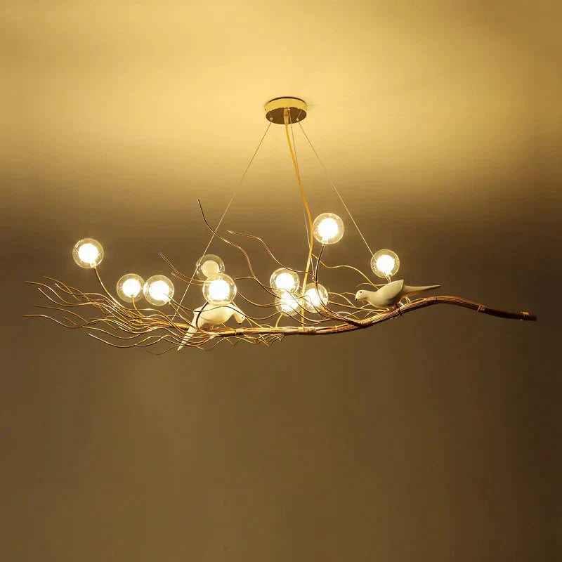 Nordic Restaurant Chandelier Creative Personality Branch Lamp Clothing Store Tea Window Bar Art