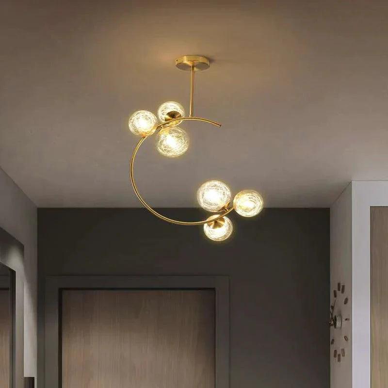 Nordic Corridor Lamp Creative Chandelier Bedroom Glass Light Luxury Decorative Lamps Pendant