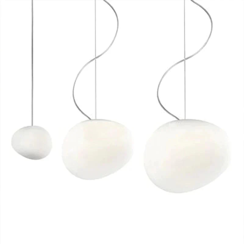Pebble Chandelier Stone Lamp Living Room Irregular Glass Special Shaped Egg Ball Goose Warm