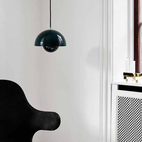 Sara - Nordic Bud Shaped Ceiling Light: Metallic Pendant For Dining Room