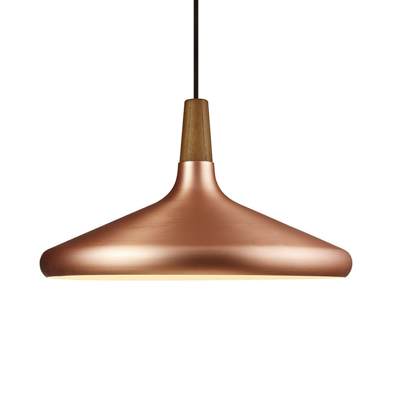 Algenib - Sleek Cone Shade Ceiling Light Simplicity Metallic 1Â Head Dining Room Pendant Fixture