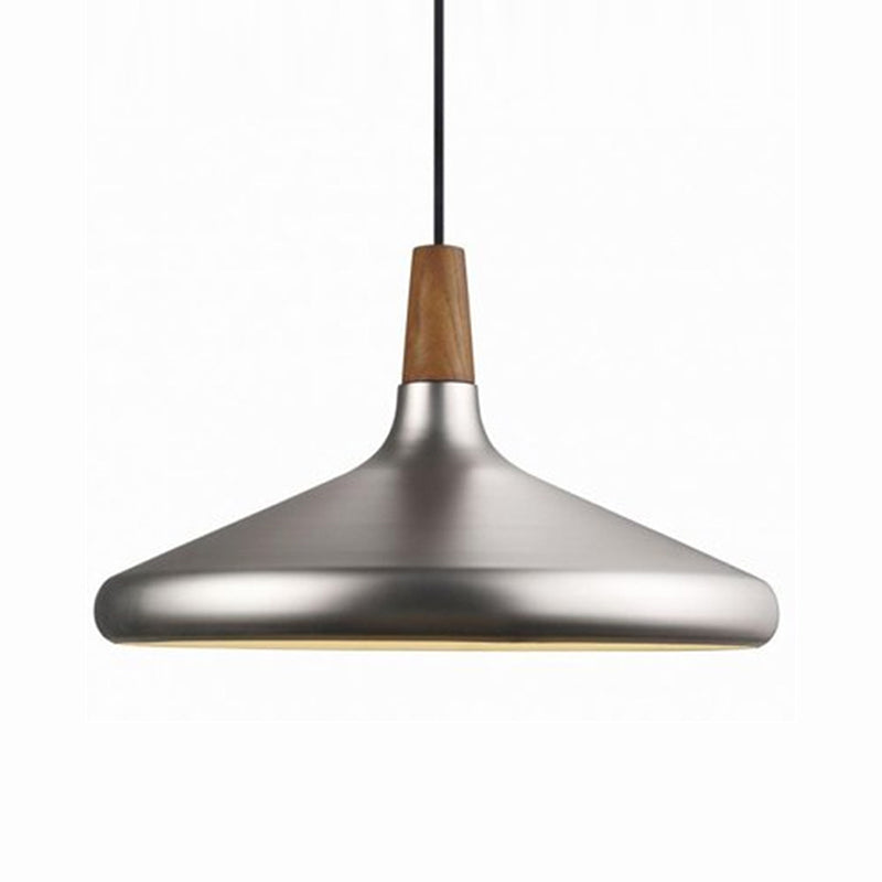 Algenib - Sleek Cone Shade Ceiling Light Simplicity Metallic 1Â Head Dining Room Pendant Fixture
