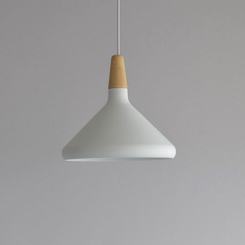 Algenib - Sleek Cone Shade Ceiling Light Simplicity Metallic 1Â Head Dining Room Pendant Fixture