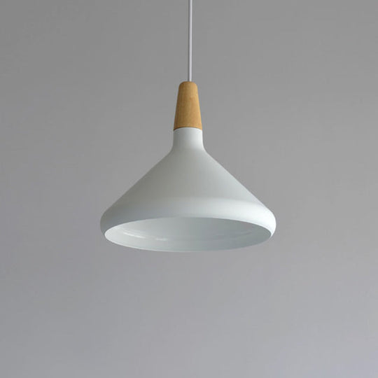 Algenib - Sleek Cone Shade Ceiling Light Simplicity Metallic 1Â Head Dining Room Pendant Fixture