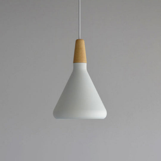 Algenib - Sleek Cone Shade Ceiling Light Simplicity Metallic 1Â Head Dining Room Pendant Fixture