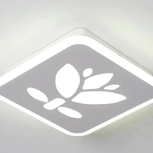 Creative Black And White Square Street Lamp Household Ceiling White - White Light