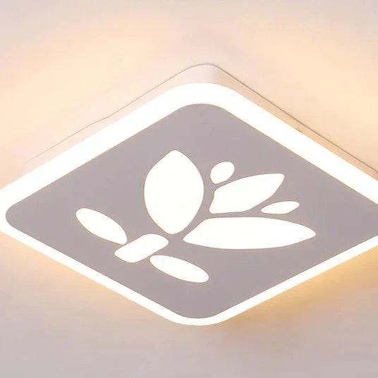 Creative Black And White Square Street Lamp Household Ceiling White - Tricolor Dimming
