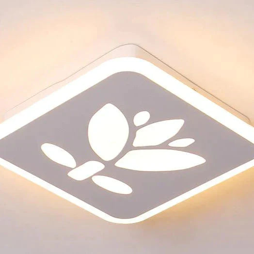 Creative Black And White Square Street Lamp Household Ceiling White - Warm Light