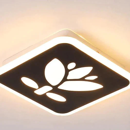 Creative Black And White Square Street Lamp Household Ceiling Black - Warm Light