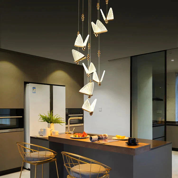Butterfly Single Head Lamp Light Luxury Post Modern Bedroom Bedside Dining Room Villa Duplex