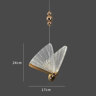 Butterfly Single Head Lamp Light Luxury Post Modern Bedroom Bedside Dining Room Villa Duplex