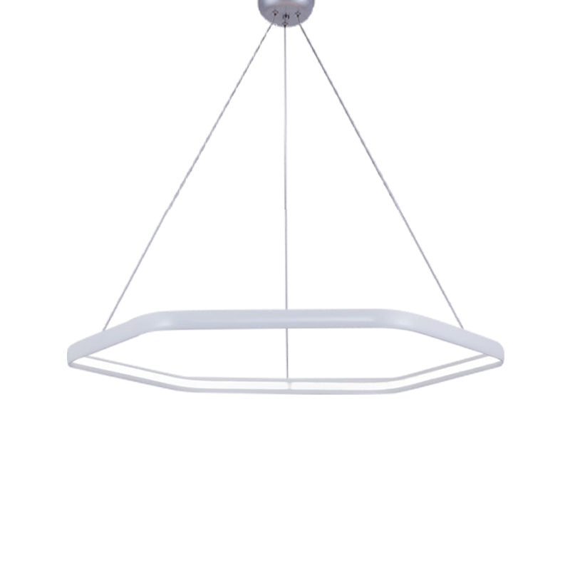 Simplistic Acrylic Tiered Hexagonal Led 1/2/3 - Light Pendant Chandelier Hanging Lamp In