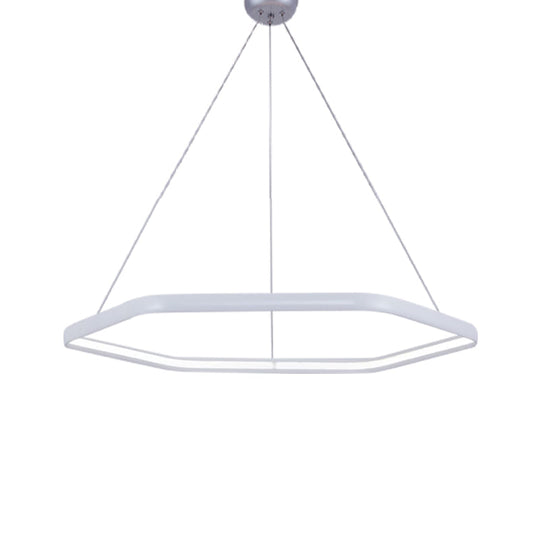 Simplistic Acrylic Tiered Hexagonal Led 1/2/3 - Light Pendant Chandelier Hanging Lamp In