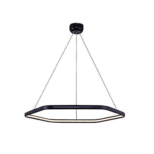 Simplistic Acrylic Tiered Hexagonal Led 1/2/3 - Light Pendant Chandelier Hanging Lamp In