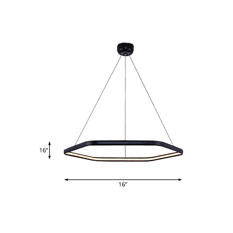Simplistic Acrylic Tiered Hexagonal Led 1/2/3 - Light Pendant Chandelier Hanging Lamp In