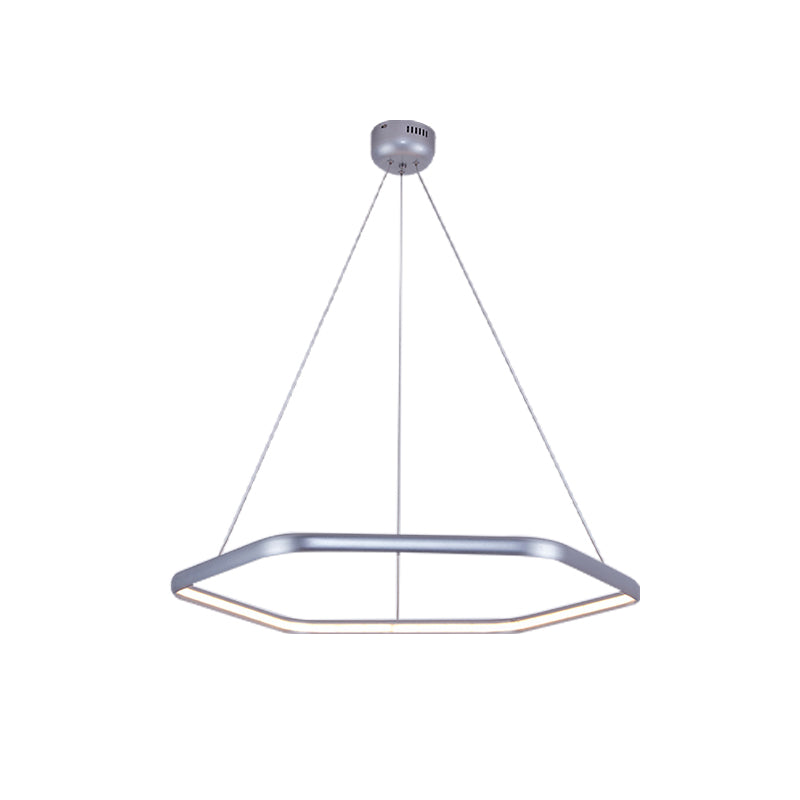 Simplistic Acrylic Tiered Hexagonal Led 1/2/3 - Light Pendant Chandelier Hanging Lamp In