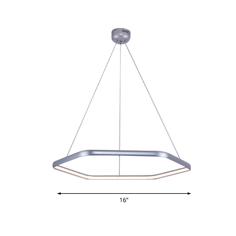 Simplistic Acrylic Tiered Hexagonal Led 1/2/3 - Light Pendant Chandelier Hanging Lamp In