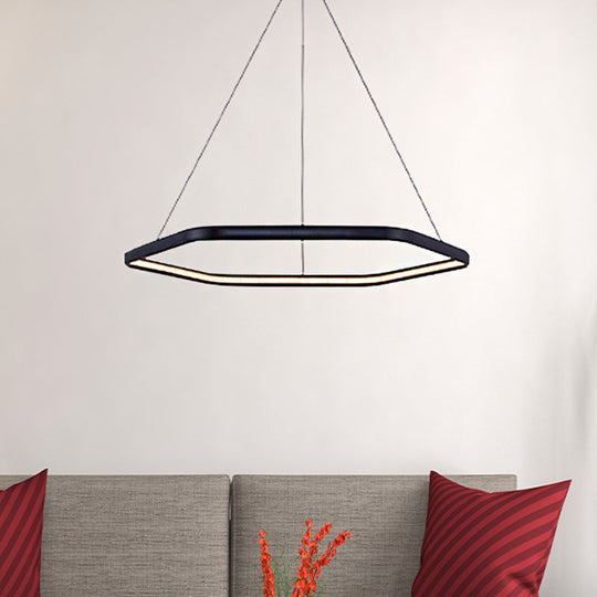 Simplistic Acrylic Tiered Hexagonal Led 1/2/3 - Light Pendant Chandelier Hanging Lamp In