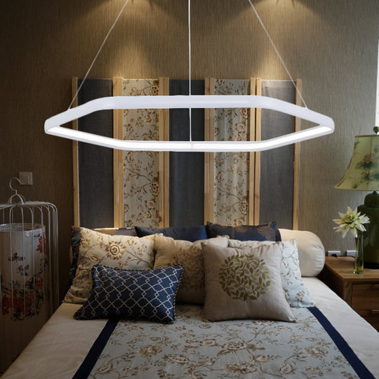 Simplistic Acrylic Tiered Hexagonal Led 1/2/3 - Light Pendant Chandelier Hanging Lamp In