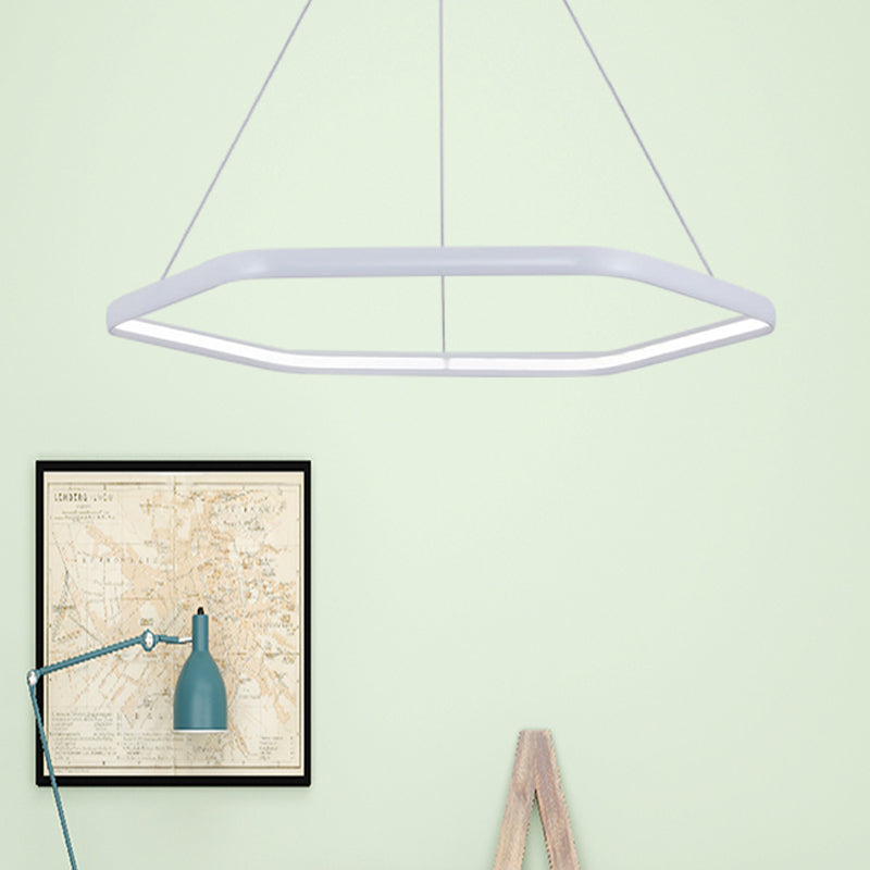 Simplistic Acrylic Tiered Hexagonal Led 1/2/3 - Light Pendant Chandelier Hanging Lamp In