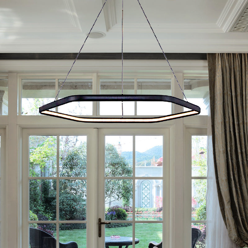 Simplistic Acrylic Tiered Hexagonal Led 1/2/3 - Light Pendant Chandelier Hanging Lamp In