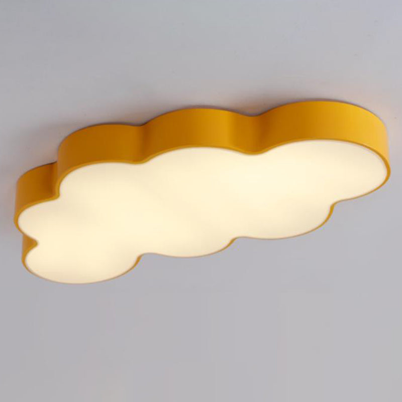 Metallic Cloud Flush Mount Led Light For Kid’s Room Ceiling