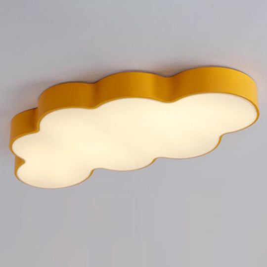 Metallic Cloud Flush Mount Led Light For Kid’s Room Ceiling