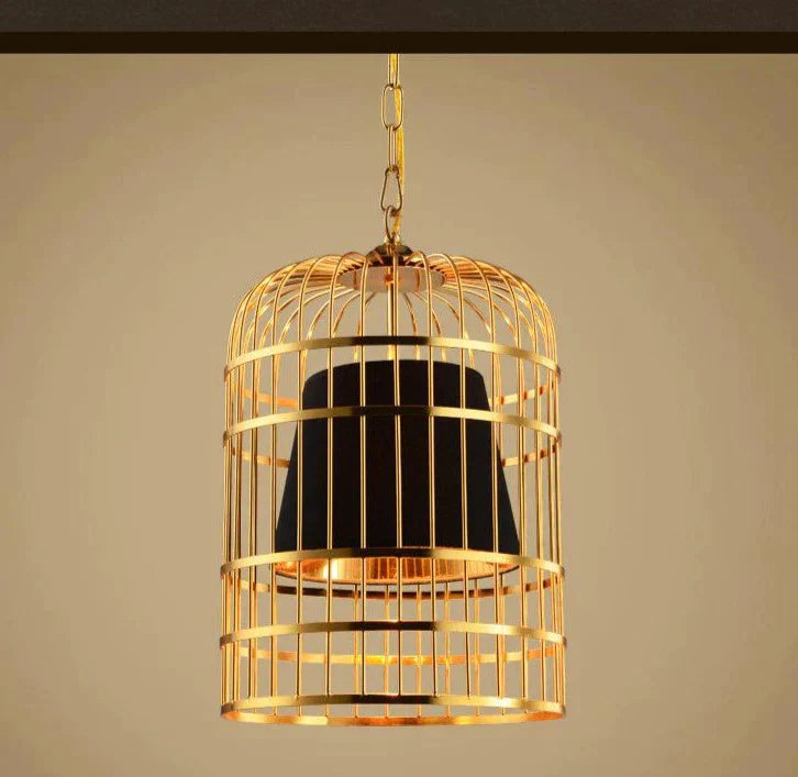 Wrought Iron Birdcage Chandelier Boutique Decoration Post - Modern Dining Hall Lamp Pendant