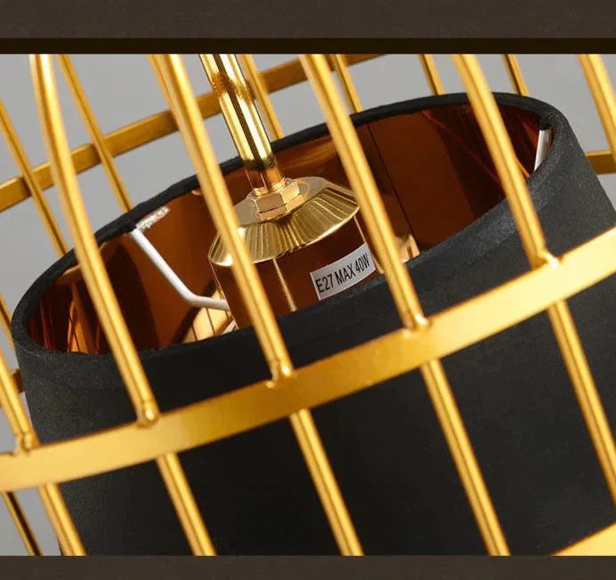 Wrought Iron Birdcage Chandelier Boutique Decoration Post - Modern Dining Hall Lamp Pendant